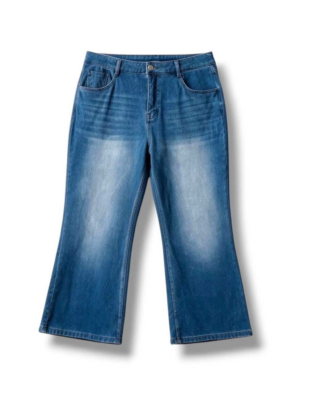 HALARA Flex High Waisted Wide Leg Crop Jeans Large EUC
